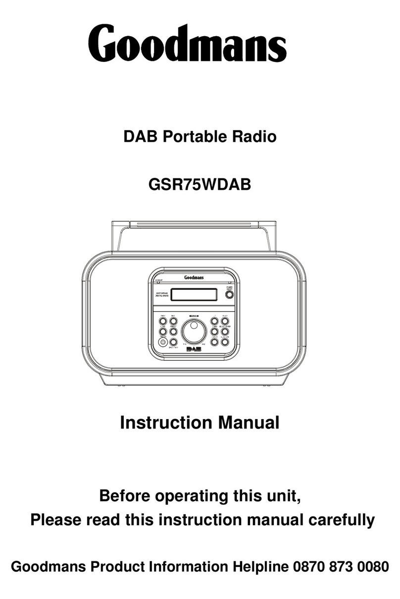 Goodmans GSR75WDAB instruction manual