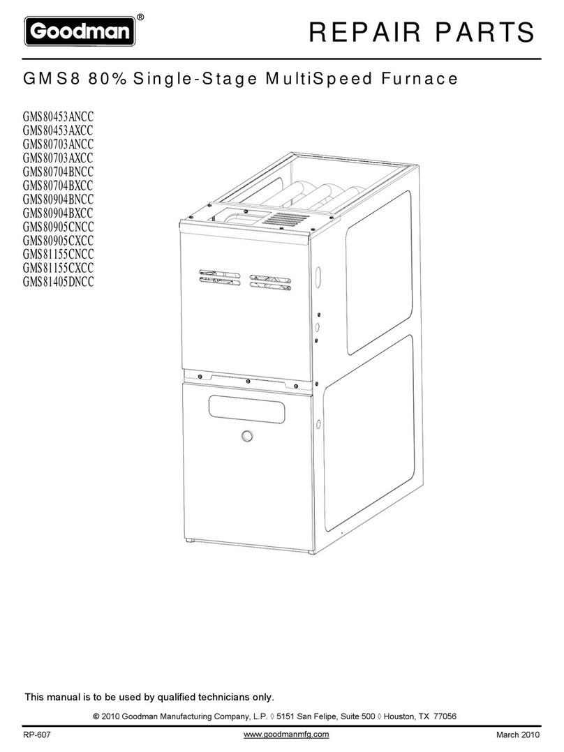 Goodman GMS80453ANCC Use and care manual