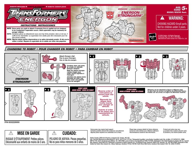 Hasbro Transformers 80260 User manual Hasbro Transformers 80260 User manual