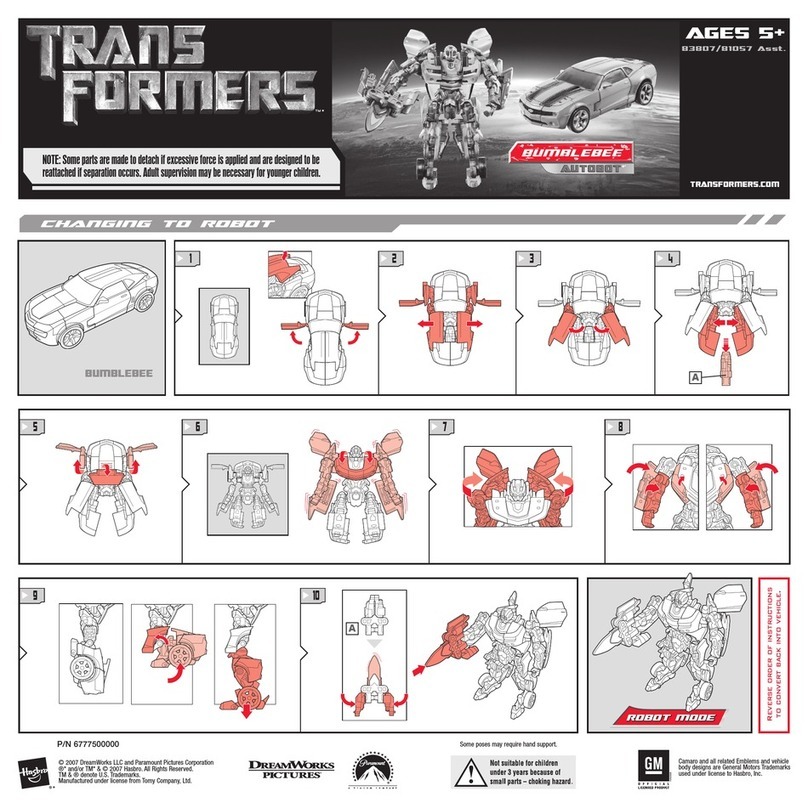 Hasbro Transformers Autobot Bumblebee 83807 instruction manual