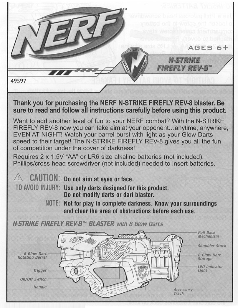 Hasbro Nerf N-Strike Firefly Rev-8 49597 User manual