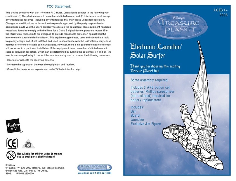 Hasbro Electronic Launchin' Solar Surfer 3906 User manual