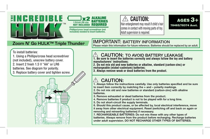 Hasbro Zoom N Go Hulk Triple Thunder 78465/78374 User manual
