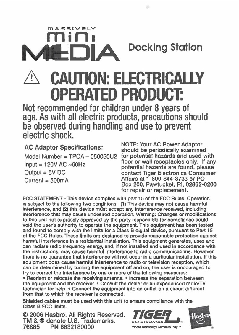 Hasbro Mini Media Docking Station Operation manual