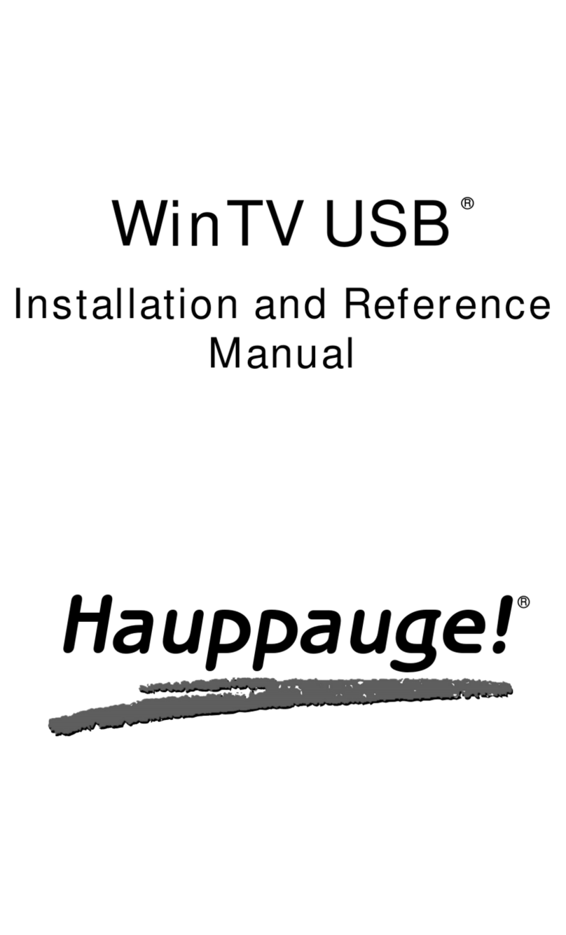 Hauppauge WinTV USB Installation and operating manual