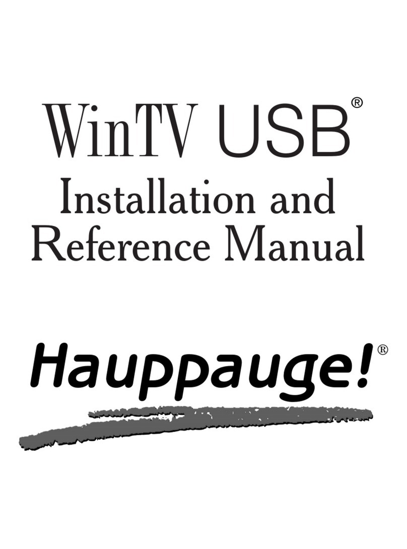 Hauppauge WinTV-USB Installation and reference manual