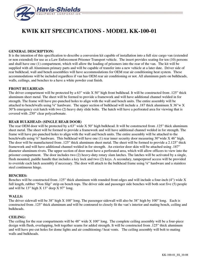 Havis-Shields KK-100-01 User manual Havis-Shields KK-100-01 User manual