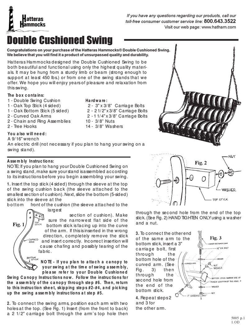 Hatteras Double Cushioned Swings none installation guide