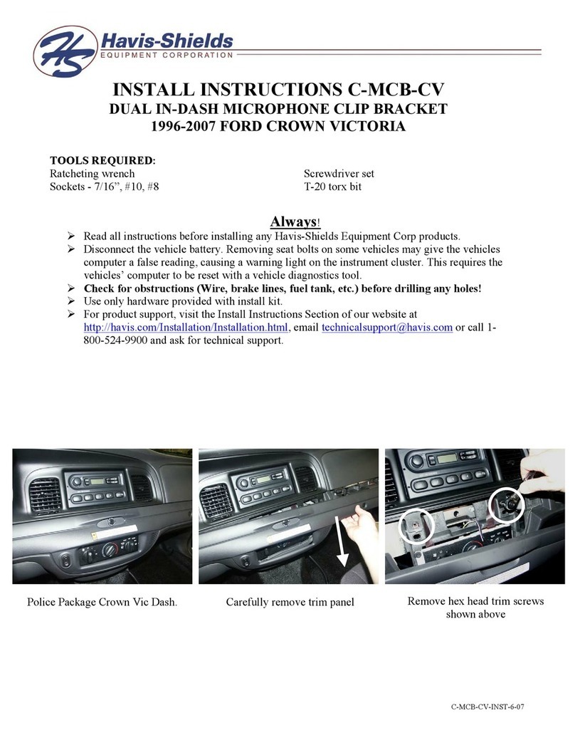 Havis-Shields Dual In-Dash Microphone Clip Bracket 1996-2007 Ford Crown Victoria... Configuration guide Havis-Shields Dual In-Dash Microphone Clip Bracket 1996-2007 Ford Crown Victoria... Configuration guide