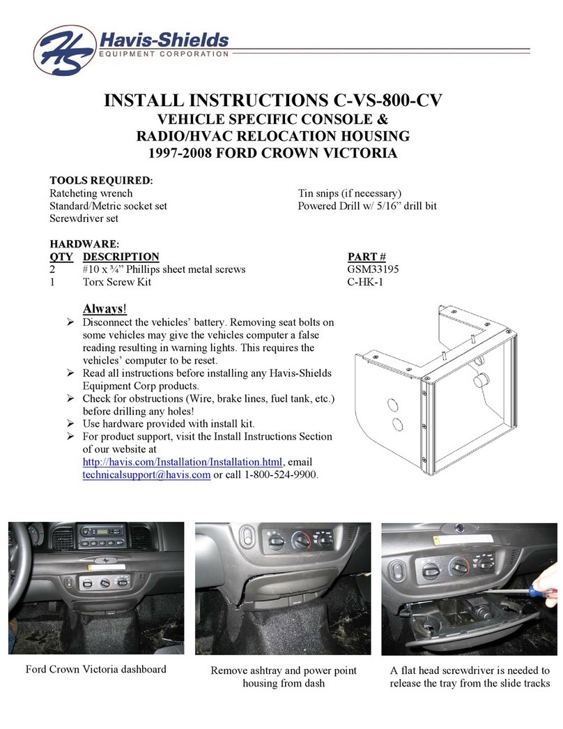 Havis-Shields C-VS-800-CV Install instructions Havis-Shields C-VS-800-CV Install instructions