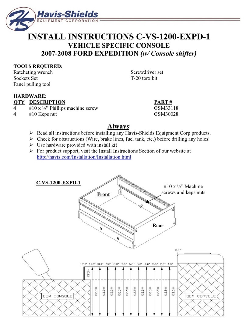 Havis-Shields C-VS-1200-EXPD-1 Configuration guide