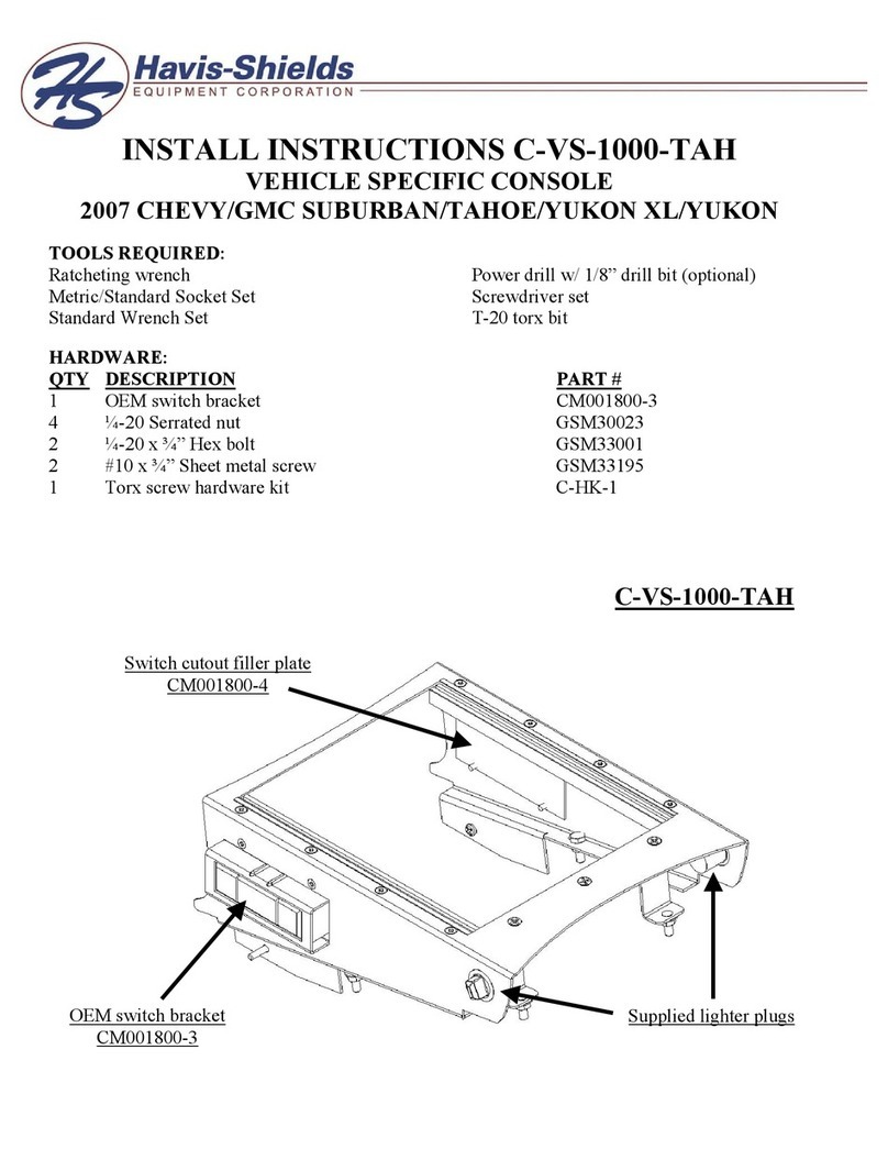Havis-Shields C-VS-1000-TAH Configuration guide