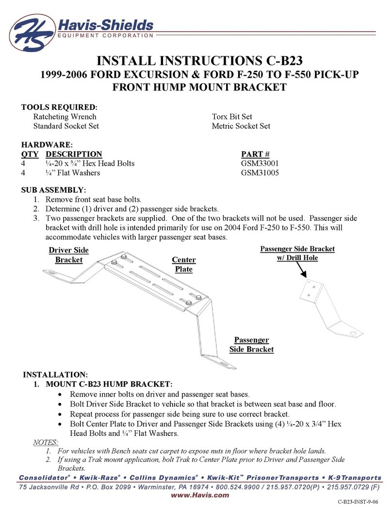 Havis-Shields C-B23 Configuration guide
