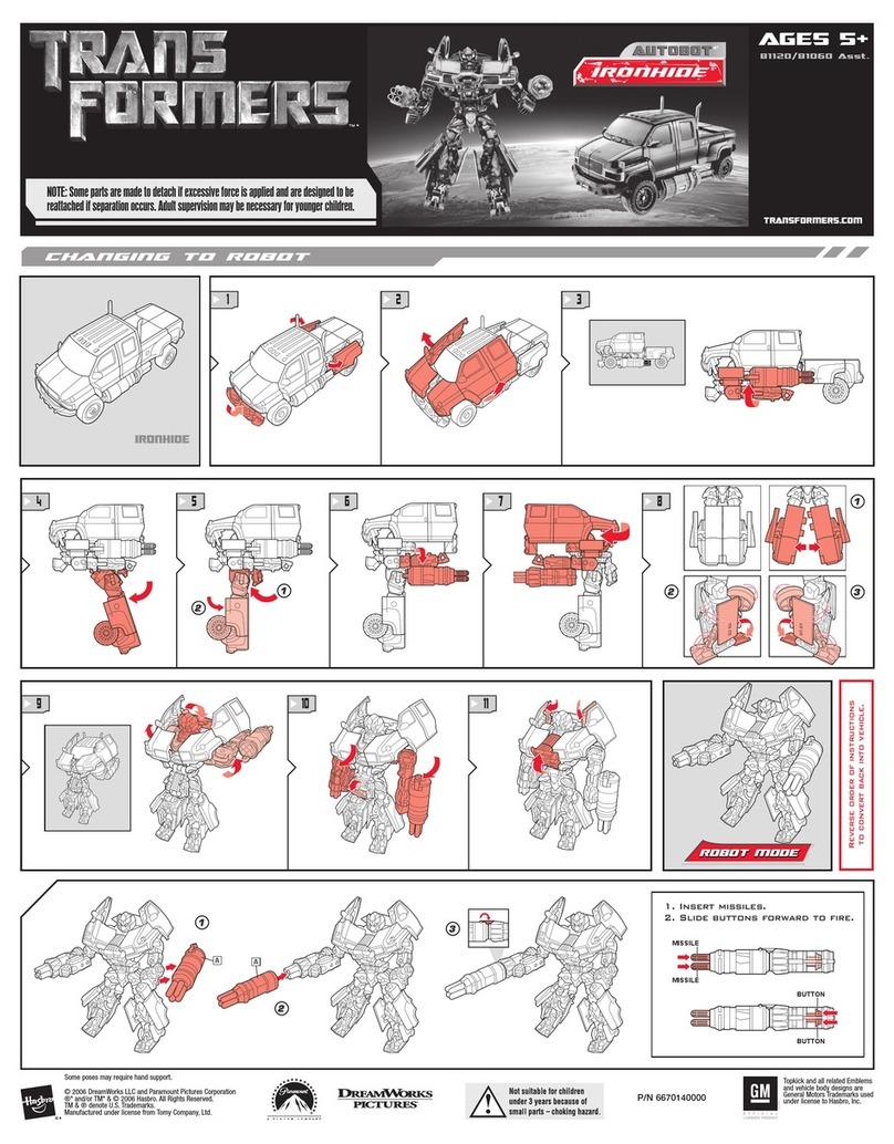 Hasbro Transformers Ironhide 81120/81060 User manual Hasbro Transformers Ironhide 81120/81060 User manual