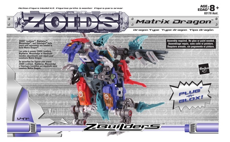 Hasbro Zoids Matrix Dragon 83178 instruction manual