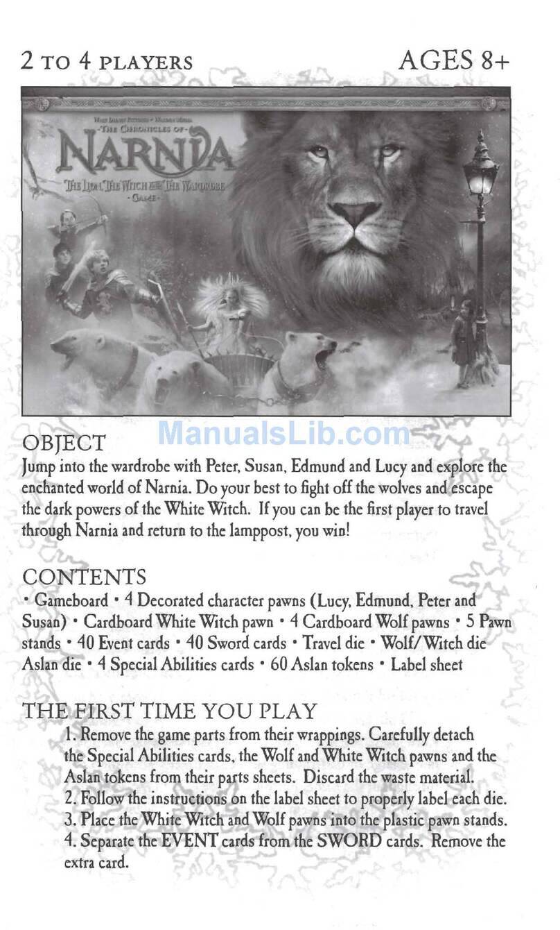 Hasbro Narnia instruction manual Hasbro Narnia instruction manual