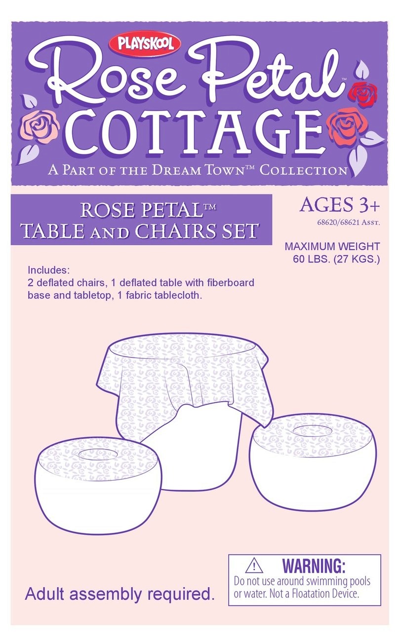 Hasbro Rose Petal Cottace Table and Chairs Set... instruction manual