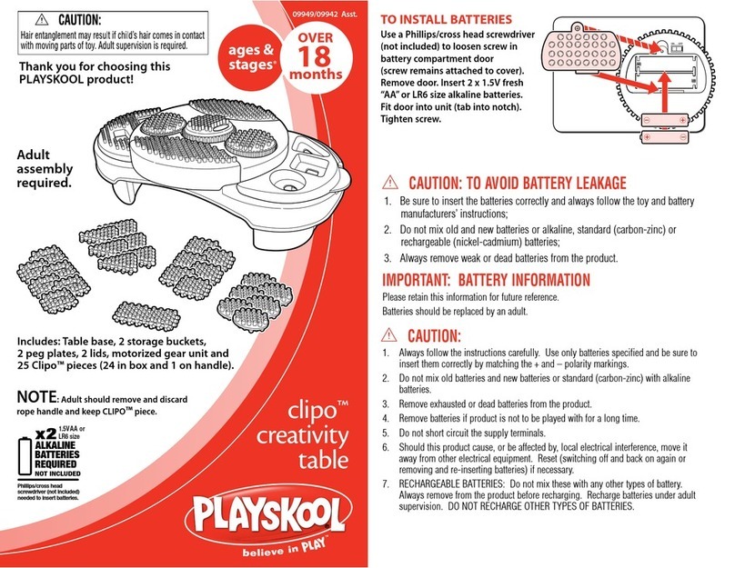Hasbro Playskool Clipo Guide 09949/09942 instruction manual Hasbro Playskool Clipo Guide 09949/09942 instruction manual
