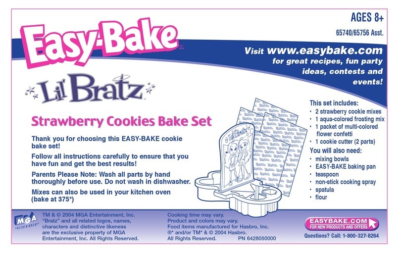 Easy-Bake Lil' Bratz Strawberry Cookies Bake Set... instructions