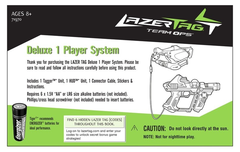 Tiger Electronics LAZER TAG Deluxe 1 Player System 71970 User manual
