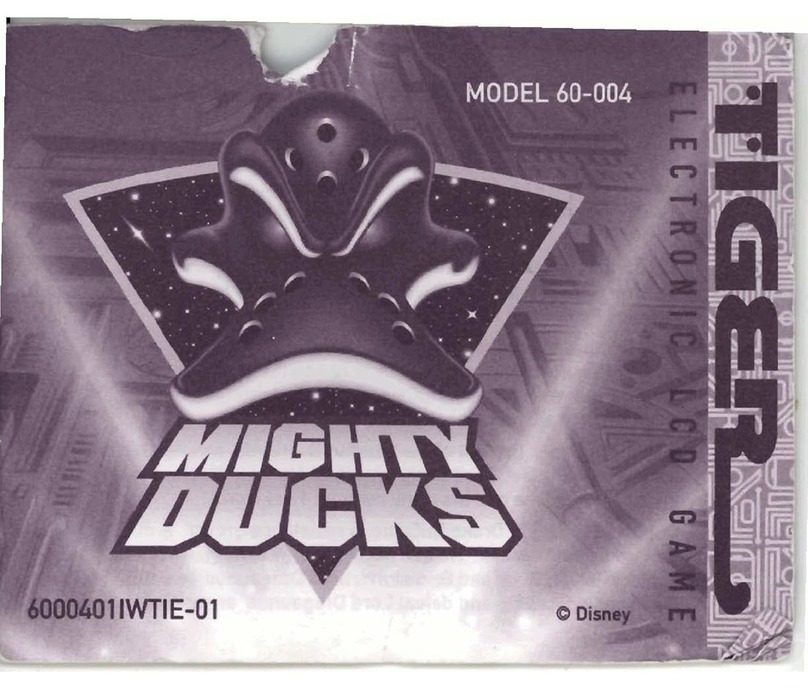 Tiger Electronics Mighty Ducks Electronic LCD Game 60-004 User manual Tiger Electronics Mighty Ducks Electronic LCD Game 60-004 User manual