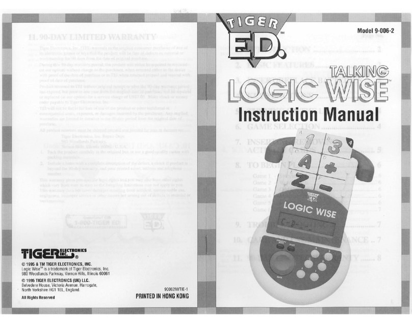 Tiger Electronics Talking Logic Wise Talking 9-006-2 User manual