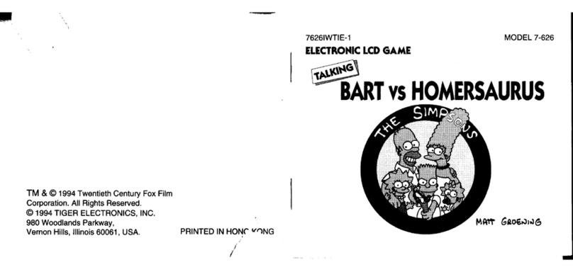 Tiger Electronics Talking Bart vs Homersaurus 7-626 User manual
