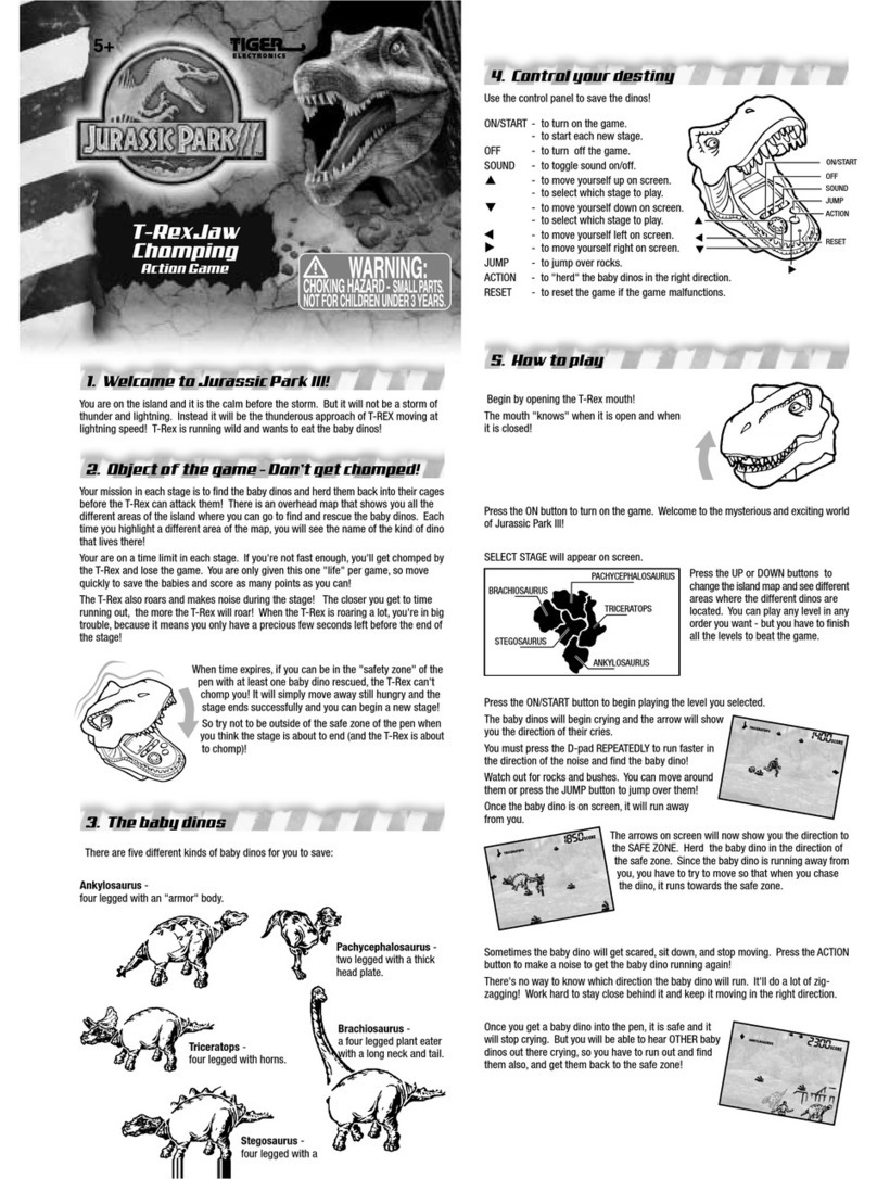 Tiger Electronics T-Rex Jaw Chomping instruction manual