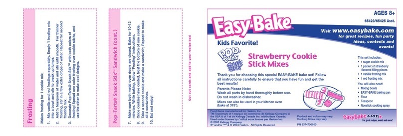Hasbro Strawberry Cookie Stick Mixes 65423/65425 User manual