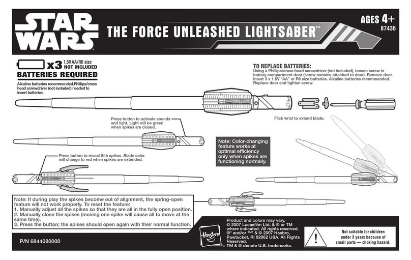 Hasbro Star Wars The Force Unleashed Lightsaber... User manual Hasbro Star Wars The Force Unleashed Lightsaber... User manual