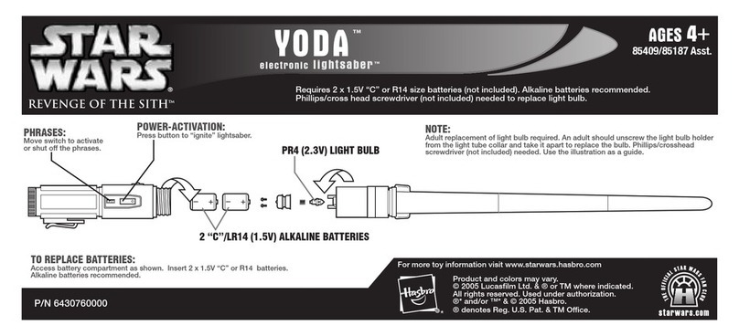 Hasbro Star Wars Revenge of the Sith Yoda Lightsaber... User manual