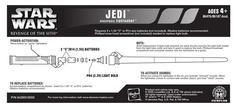 Hasbro Star Wars Revenge of the Sith Jedi Lightsaber... User manual