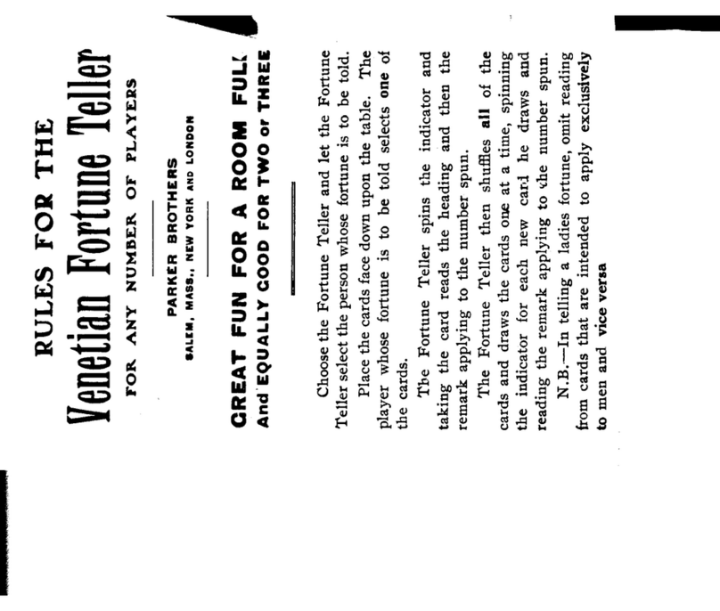 Hasbro Venetian Fortune Teller User manual