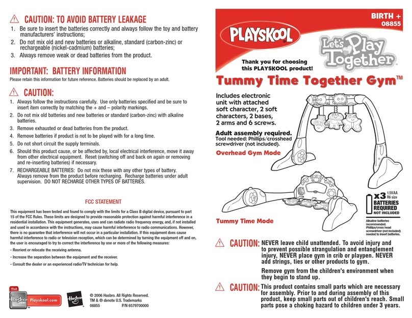 Playskool Tummy Time Together Gym 08855 User manual