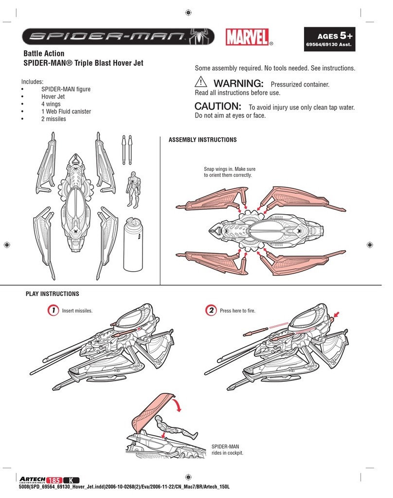 Hasbro Spiderman Battle Action Triple Blast Hover Jet... User manual