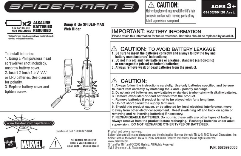 Hasbro Spiderman 3 Bump and Go Spiderman Mud Buster... User manual Hasbro Spiderman 3 Bump and Go Spiderman Mud Buster... User manual