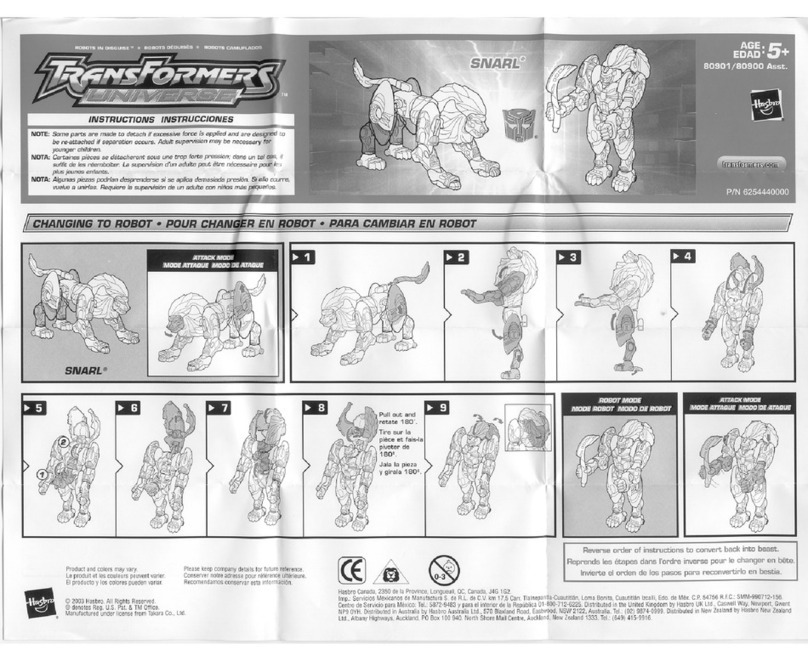 Hasbro Snarl 80901 User manual