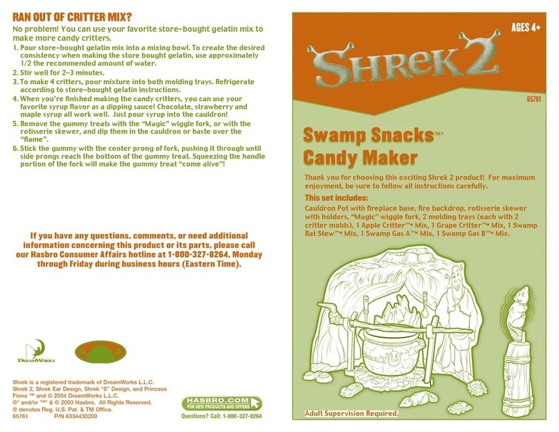Hasbro Shrek 2 Swamp Snack Candy Maker 65761 User manual