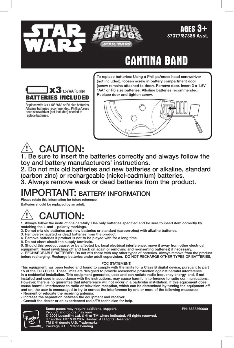 Hasbro Star Wars Galactic Heroes Cantina Band 87377 User manual