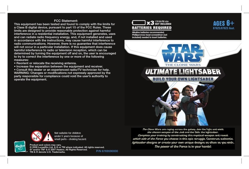 Hasbro Star Wars Clone Wars Ultimate Lightsaber... instruction manual Hasbro Star Wars Clone Wars Ultimate Lightsaber... instruction manual