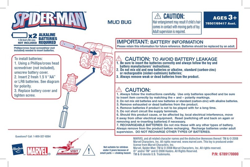 Hasbro Spiderman Mud Bug 69417 User manual
