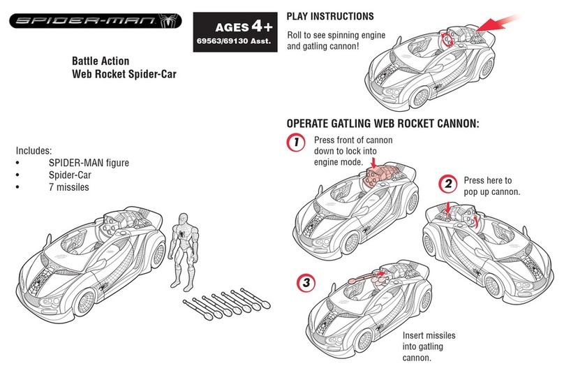 Hasbro Spiderman Battle Action Web Rocket Spider-Car... instruction manual