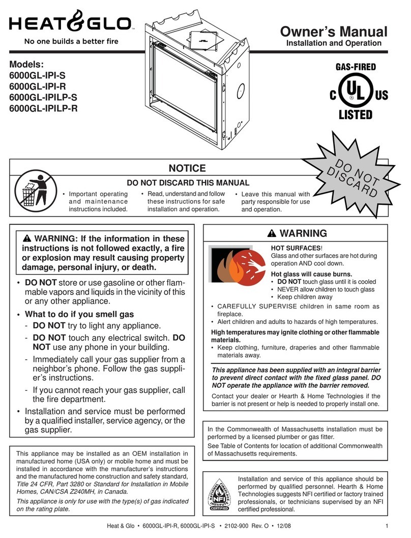 Heat & Glo 6000GL-IPI-S owner's manual