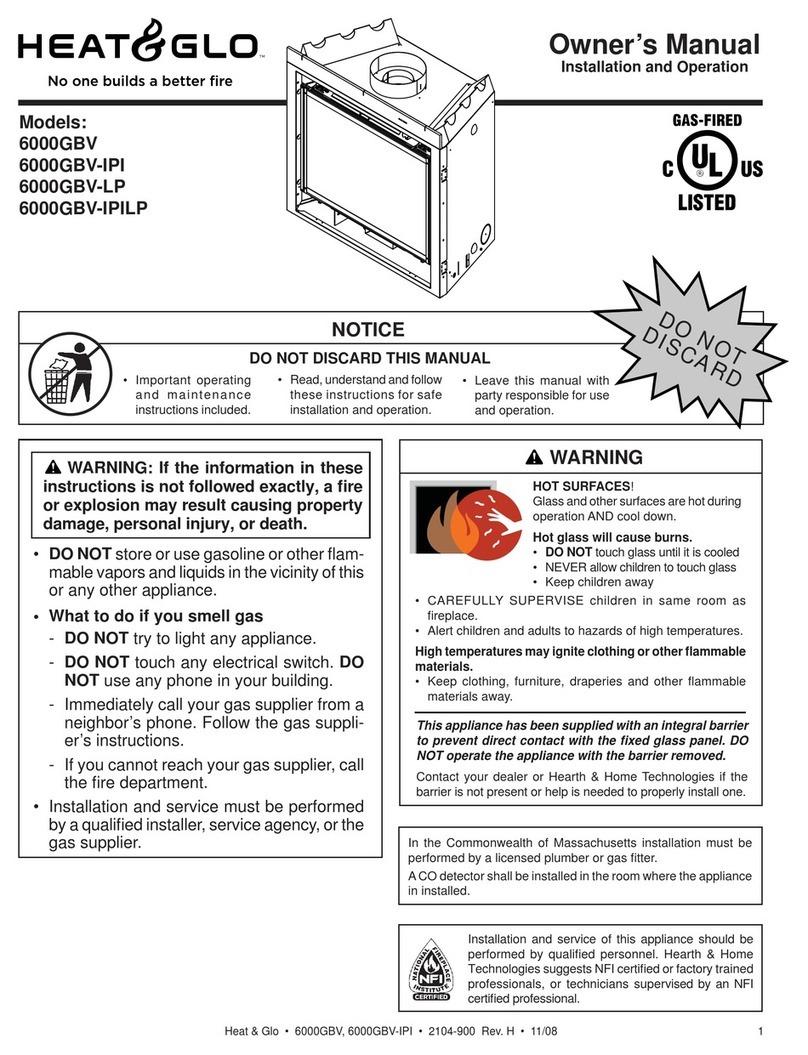Heat & Glo 6000GBV-IPI owner's manual