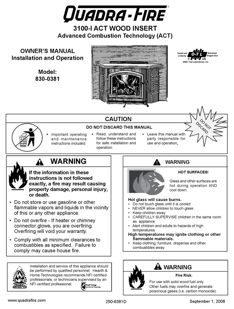 Quadra-Fire 3100-I User manual