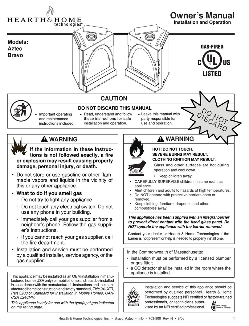 Hearth and Home Technologies AZTEC User manual Hearth and Home Technologies AZTEC User manual