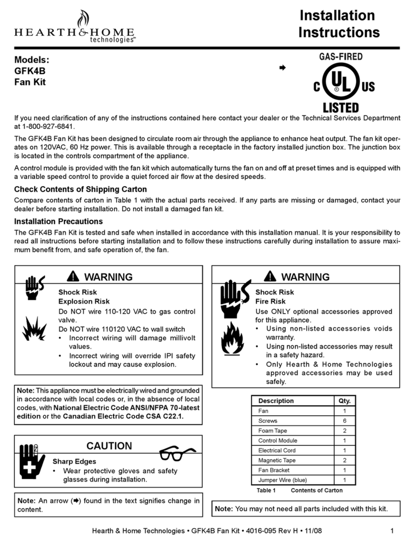 Hearth and Home Technologies GFK4B installation instructions