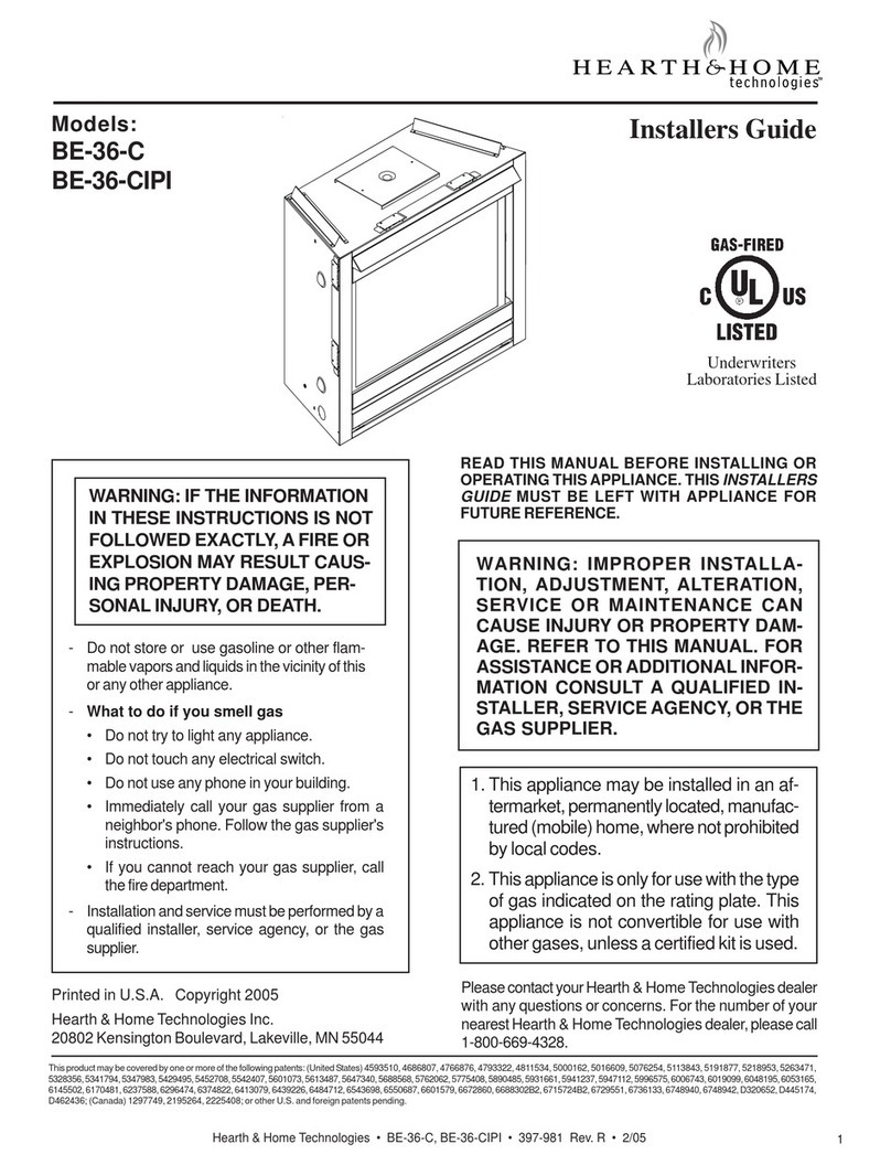 Hearth and Home Technologies BE-36-C Assembly instructions Hearth and Home Technologies BE-36-C Assembly instructions