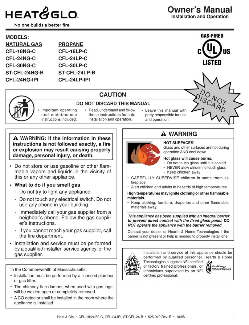 Heat & Glo CFL-18LP-C User manual
