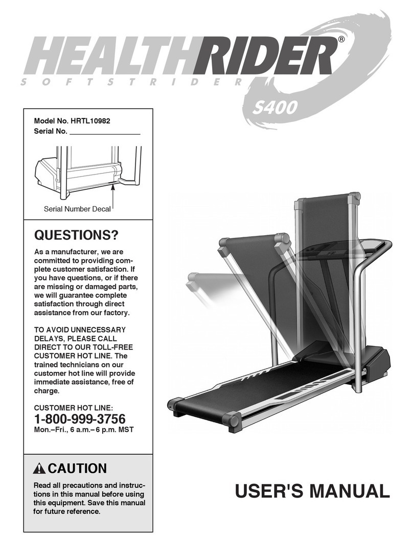 HEALTH RIDER SoftStrider HRTL10982 User manual